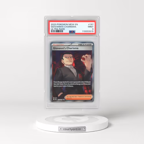 2023 Pokémon Mew EN-151 #197 Giovanni's Charisma - Ultra Rare (PSA 9 MINT)