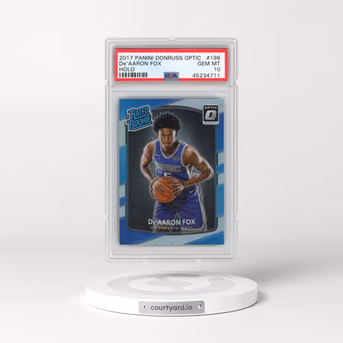 2017 Panini Donruss Optic #196 DE'Aaron Fox - Holo (PSA 10 GEM MINT)
