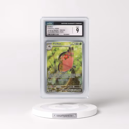 2024 Pokémon Ssp EN-Surging Sparks #193 Vivillon - Illustration Rare (CGC 9 MINT)