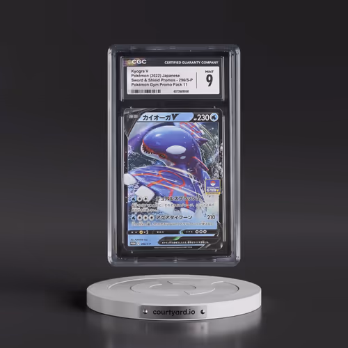 2019 Sword & Shield Promos #296/S-P Kyogre V - Holo Pokémon Gym Promo Pack 11 (CGC 9 MINT)
