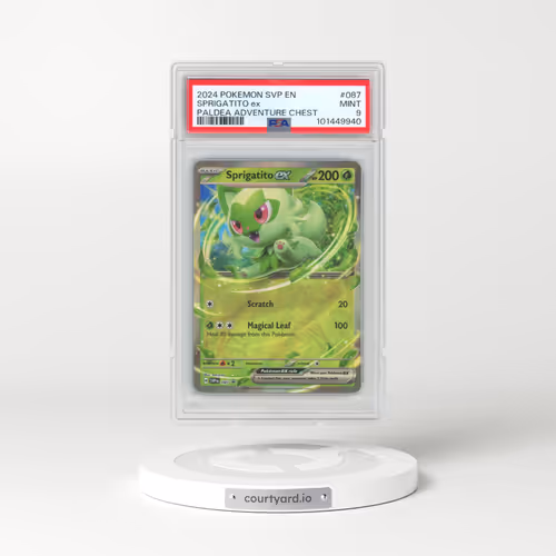 2024 Pokémon Svp EN-SV Black Star Promo #087 Sprigatito EX - Holo Paldea Adventure Chest (PSA 9 MINT)