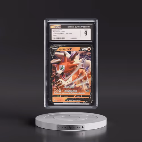 2021 Evolving Skies #091/203 Lycanroc V - Holo (CGC 9 MINT)