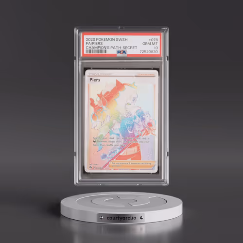 2020 Pokémon Sword & Shield Champion's Path #078 Piers - Full Art Secret (PSA 10 GEM MINT)