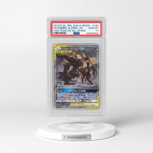 2019 Pokémon Sun & Moon Tag Team GX All Stars #182 Umbreon & Darkrai GX - Holo Full Art (PSA 10 GEM MINT)