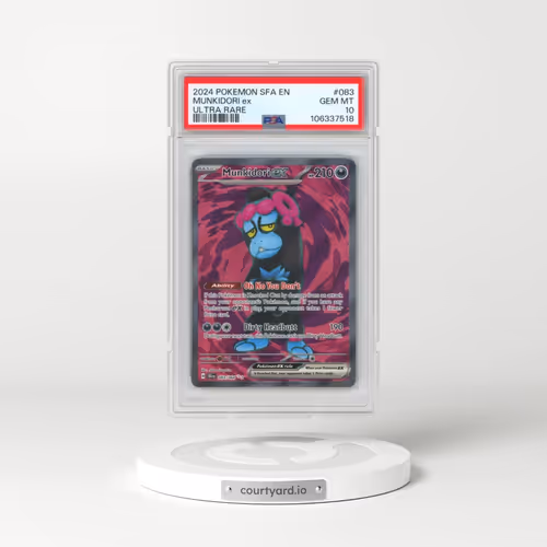 2024 Pokémon Sfa EN-Shrouded Fable #083 Munkidori EX - Holo Ultra Rare (PSA 10 GEM MINT)