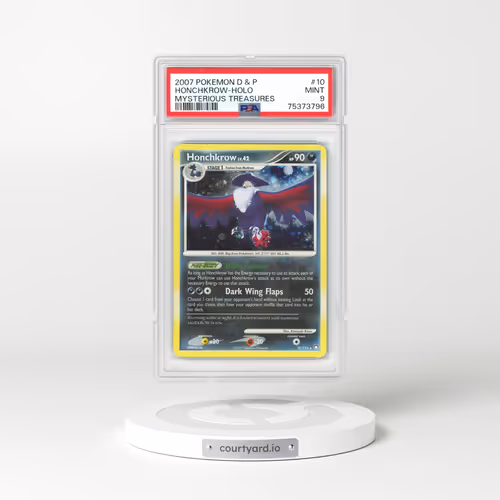 2007 Pokémon Diamond & Pearl Mysterious Treasures #10 Honchkrow - Holo (PSA 9 MINT)