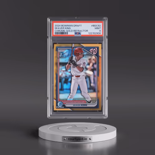 2024 Bowman Draft #BDC62 Seaver King - Chrome-Gold Refractor (PSA 9 MINT)