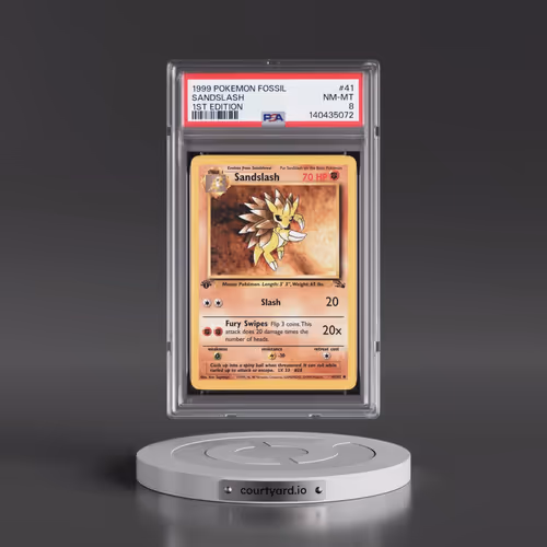 1999 Pokémon Fossil #41 Sandslash - 1st Edition (PSA 8 NM-MT)