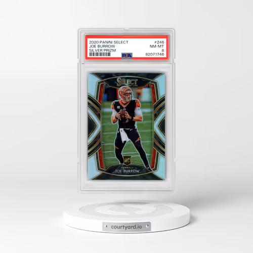 2020 Panini Select #246 Joe Burrow - Silver Prizm (PSA 8 NM-MT)