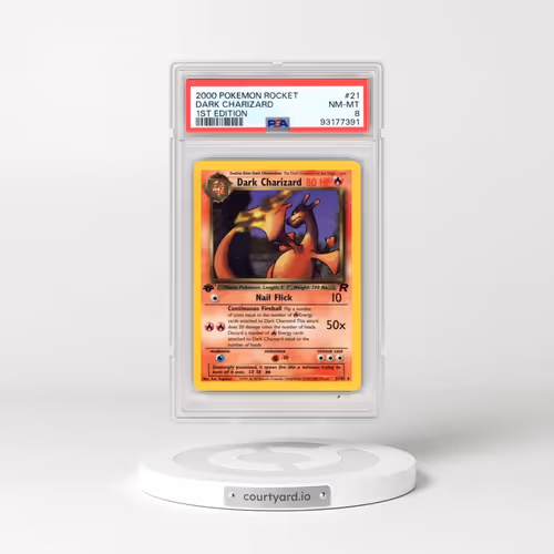 2000 Pokémon Rocket #21 Dark Charizard - 1st Edition (PSA 8 NM-MT)
