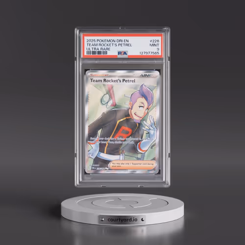2025 Pokémon Dri EN-Destined Rivals #226 Team Rocket's Petrel - Ultra Rare (PSA 9 MINT)