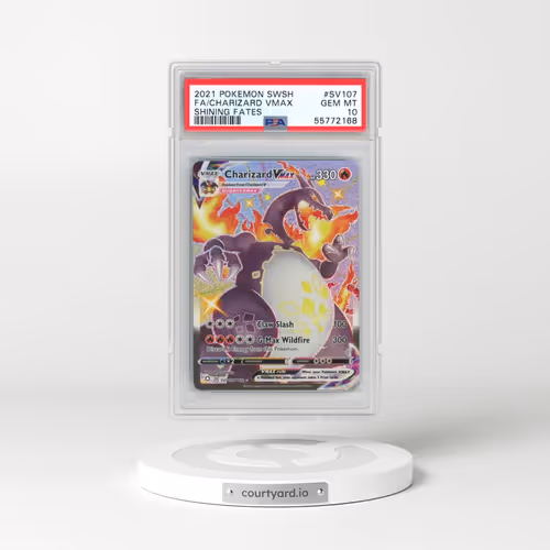 2021 Pokémon Sword & Shield Shining Fates #SV107 Charizard Vmax - Full Art (PSA 10 GEM MINT)