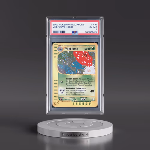 2003 Pokémon Aquapolis #H31 Vileplume - Holo (PSA 8 NM-MT)