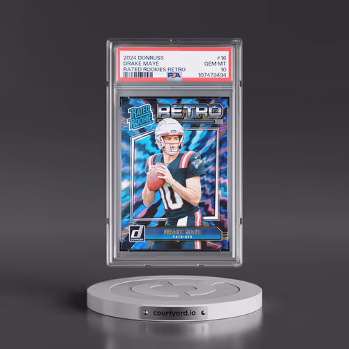 2024 Panini Donruss Rated Rookies Retro #16 Drake Maye (PSA 10 GEM MINT)