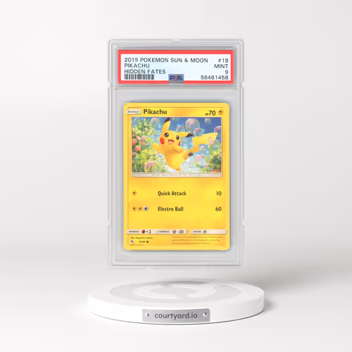 2019 Pokémon Sun & Moon Hidden Fates #19 Pikachu (PSA 9 MINT)