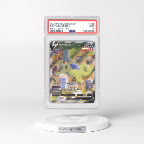 2021 Pokémon Sword & Shield Battle Styles #155 Tyranitar V - Holo Full Art (PSA 9 MINT)