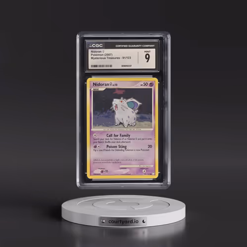 2007 Mysterious Treasures #91/123 Nidoran â?? (CGC 9 MINT)