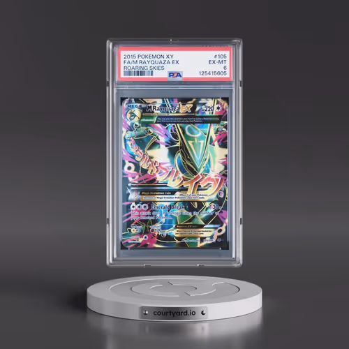 2015 Pokémon XY Roaring Skies #105 M Rayquaza EX - Holo Full Art (PSA 6 EX-MT)