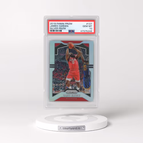 2019 Panini Prizm #107 James Harden - Silver Prizm (PSA 10 GEM MINT)