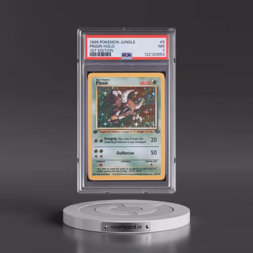 1999 Pokémon Jungle #9 Pinsir - 1st Edition Holo (PSA 7 NM)