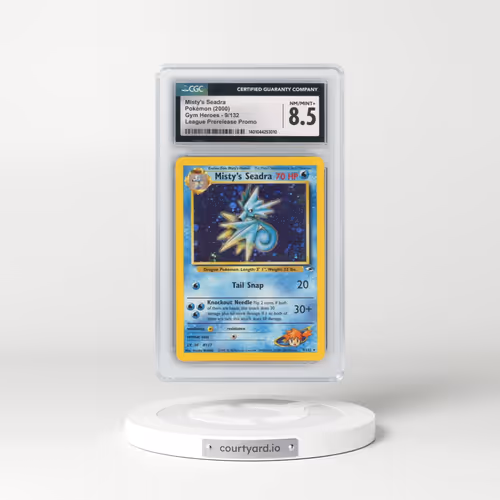 2000 Gym Heroes #9/132 Misty's Seadra - League Prerelease Promo (CGC 8.5 NM-MT+)