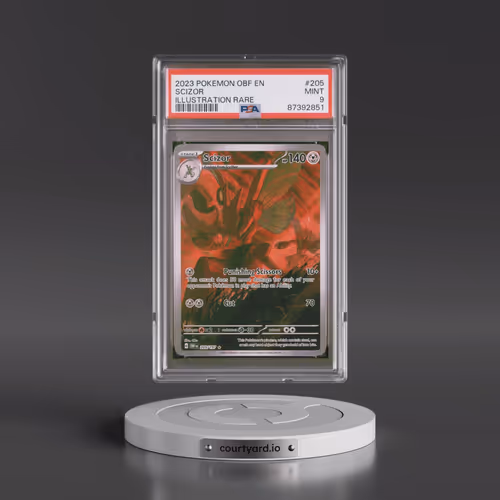 2023 Pokémon Obf EN-Obsidian Flames #205 Scizor - Illustration Rare (PSA 9 MINT)