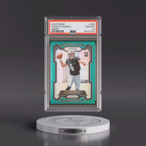 2023 Panini Prizm #360 Aidan O'Connell - Green Prizm (PSA 10 GEM MINT)