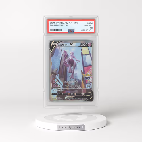 2022 Pokémon Go #074 Mewtwo V - Holo Full Art (PSA 10 GEM MINT)