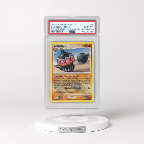 2008 Pokémon Diamond & Pearl Great Encounters #15 Claydol - Holo Crosshatch-2009 Pokemon League (PSA 10 GEM MINT)