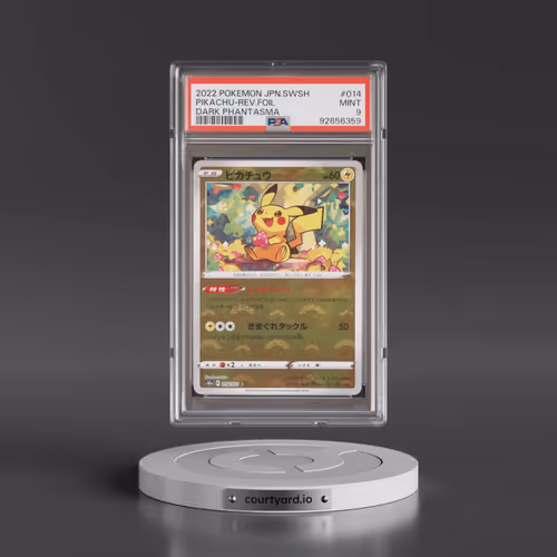 2022 Pokémon Sword & Shield Dark Phantasma #014 Pikachu - Reverse Foil (PSA 9 MINT)