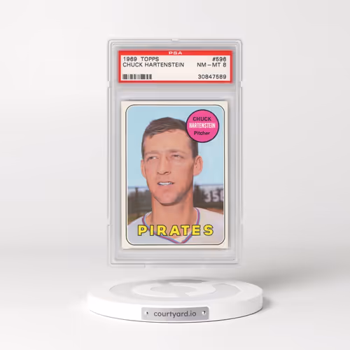 1969 Topps #596 Chuck Hartenstein (PSA 8 NM-MT)