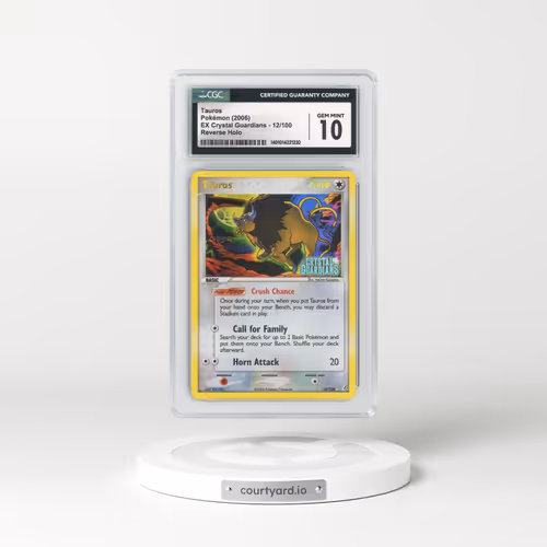 2006 EX Crystal Guardians #12 Tauros - Holo (CGC 10 GEM MINT)