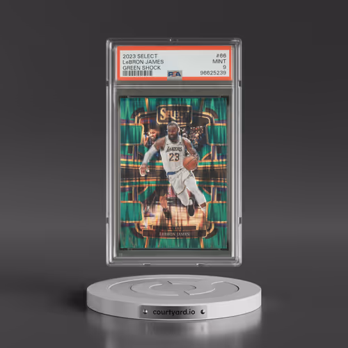 2023 Panini Select #66 LeBron James - Green Shock (PSA 9 MINT)