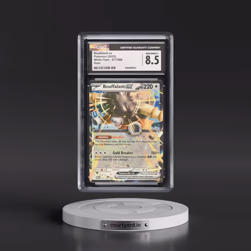 2025 Pokémon Wht EN-White Flare #077 Bouffalant EX - Holo (CGC 8.5 NM-MT+)