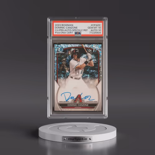 2023 Bowman Chrome Prospect Autographs #CPADC Dominic Canzone - Speckle Refractor (PSA 10 GEM MINT)