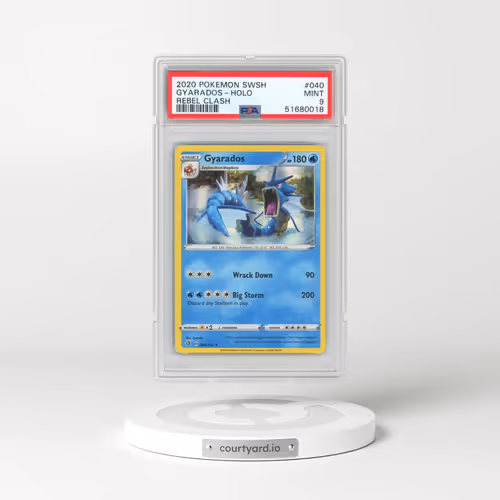 2020 Pokémon Sword & Shield Rebel Clash #040 Gyarados - Holo (PSA 9 MINT)