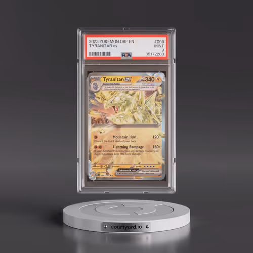 2023 Pokémon Obf EN-Obsidian Flames #066 Tyranitar EX - Holo (PSA 9 MINT)