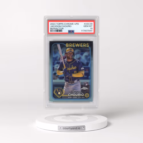 2024 Topps Chrome Update #USC30 Jackson Chourio - Refractor (PSA 10 GEM MINT)