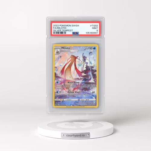 2022 Pokémon Sword & Shield Silver Tempest #TG02 Milotic - Full Art (PSA 9 MINT)