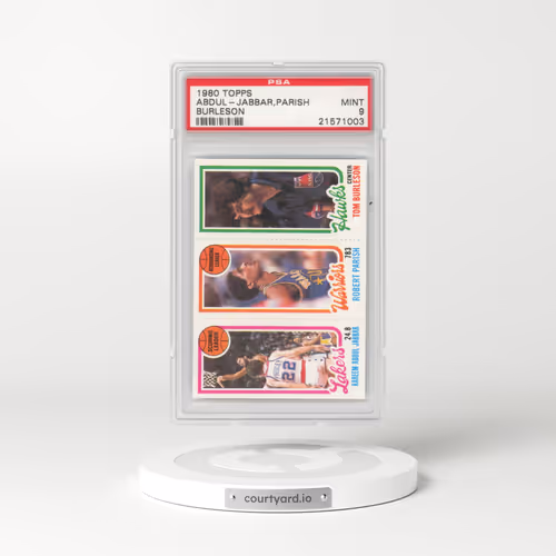 1980 Topps #131 Abdul-Jabbar,Parish - Burleson (PSA 9 MINT)