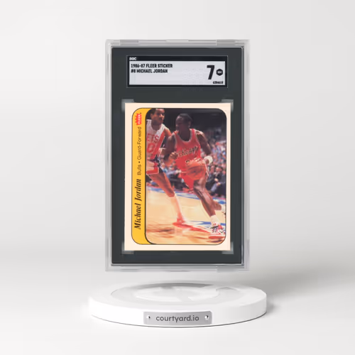 1986 Fleer Sticker #8 Michael Jordan (SGC 7 NM)