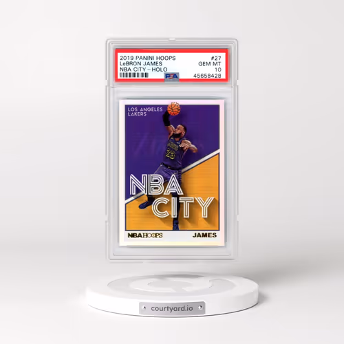 2019 Panini Hoops NBA City #27 LeBron James - Holo (PSA 10 GEM MINT)