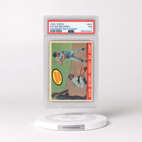1959 Topps #463 Kaline Becomes - Youngest Bat Champ (PSA 7 NM)