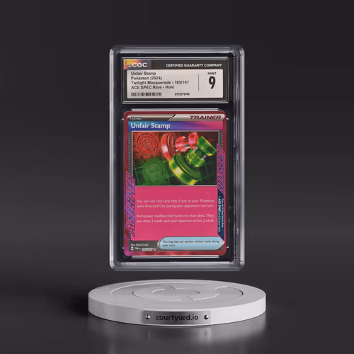 2024 Twilight Masquerade - TWM EN #165/167 Unfair Stamp - ACE SPEC Rare Holo (CGC 9 MINT)