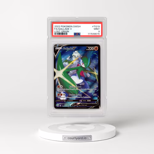 2022 Pokémon Sword & Shield Lost Origin #TG19 Gallade V - Holo Full Art (PSA 9 MINT)