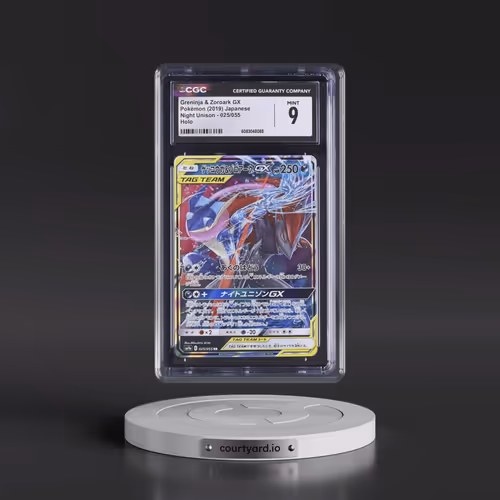 2019 Pokémon Sun & Moon Strength Expansion Pack Night Unison #025 Greninja & Zoroark GX - Holo (CGC