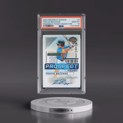 2024 Panini Prospect Edition Prospect Ticket #5 Travis Bazzana - Signature (PSA 10 GEM MINT)