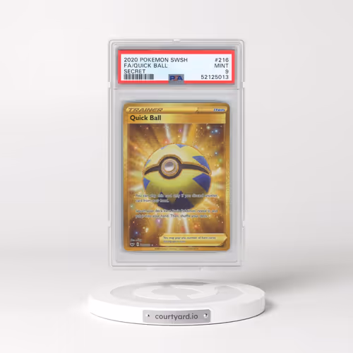 2020 Pokémon Sword & Shield #216 Quick Ball - Full Art Secret (PSA 9 MINT)