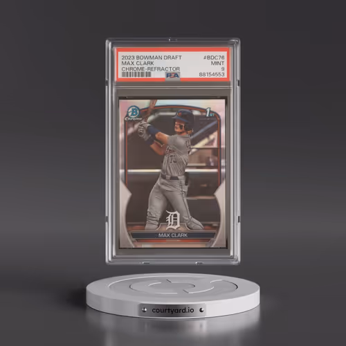 2023 Bowman Draft #BDC76 Max Clark - Chrome-Refractor (PSA 9 MINT)
