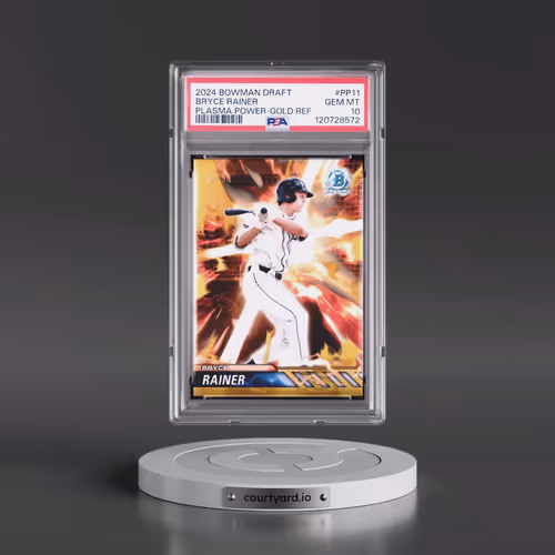 2024 Bowman Draft Plasma Power #PP11 Bryce Rainer - Gold Refractor (PSA 10 GEM MINT)
